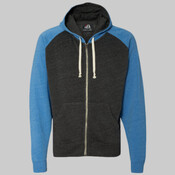 Triblend Raglan Full-Zip Hooded Sweatshirt