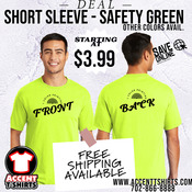 Construction & Landscapers Short Sleeve Deal - 1 color print front and back